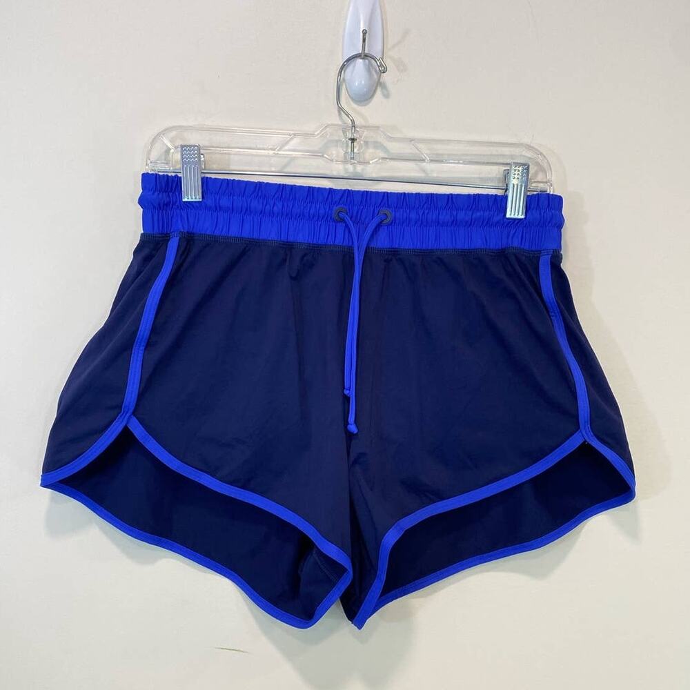 L.L. Bean Drawstring Blue Lined Women Shorts Medium Athletic Wear